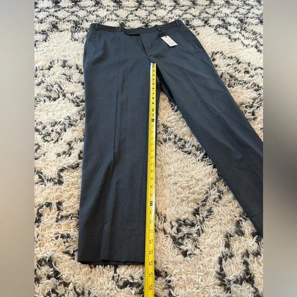 Peter Millar Pants Mens 38R Grey Harker Wool Stretch Flat Front Dress Slacks NWT